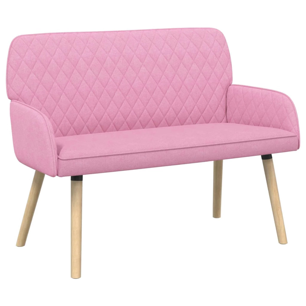 Divano a 2 Posti con Gambe in Legno Massello 2 posto Rosa 42051041