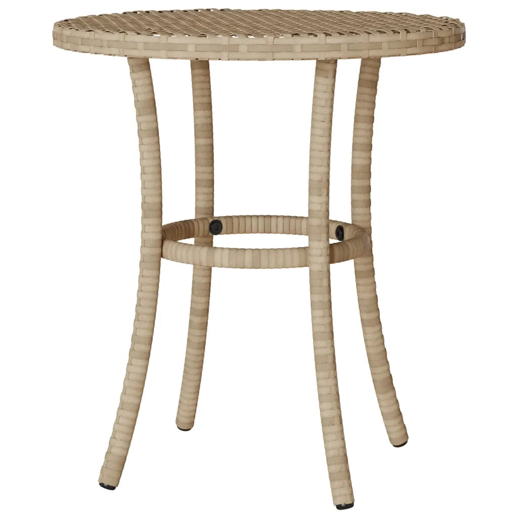Set da Bistrò 3 pz con Cuscini Beige in Polyrattan