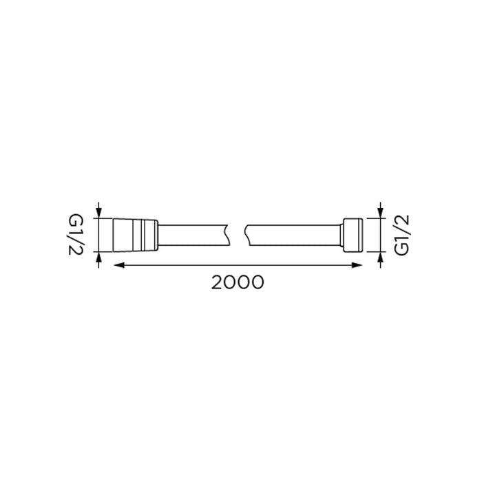 Flessibile acciaio, serie distri vecchio ottone, lunghezza 200 cm