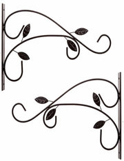 Bacino per piante a parete balcone a due piazze, gancio in ferro battuto, gancio per vaso di piante con viti per giardino, balcone, lampada, piante, decorazione