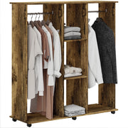 Armadio scorrevole con appendiabiti ¨C zephmum ¨C 120x40x128 cm marrone