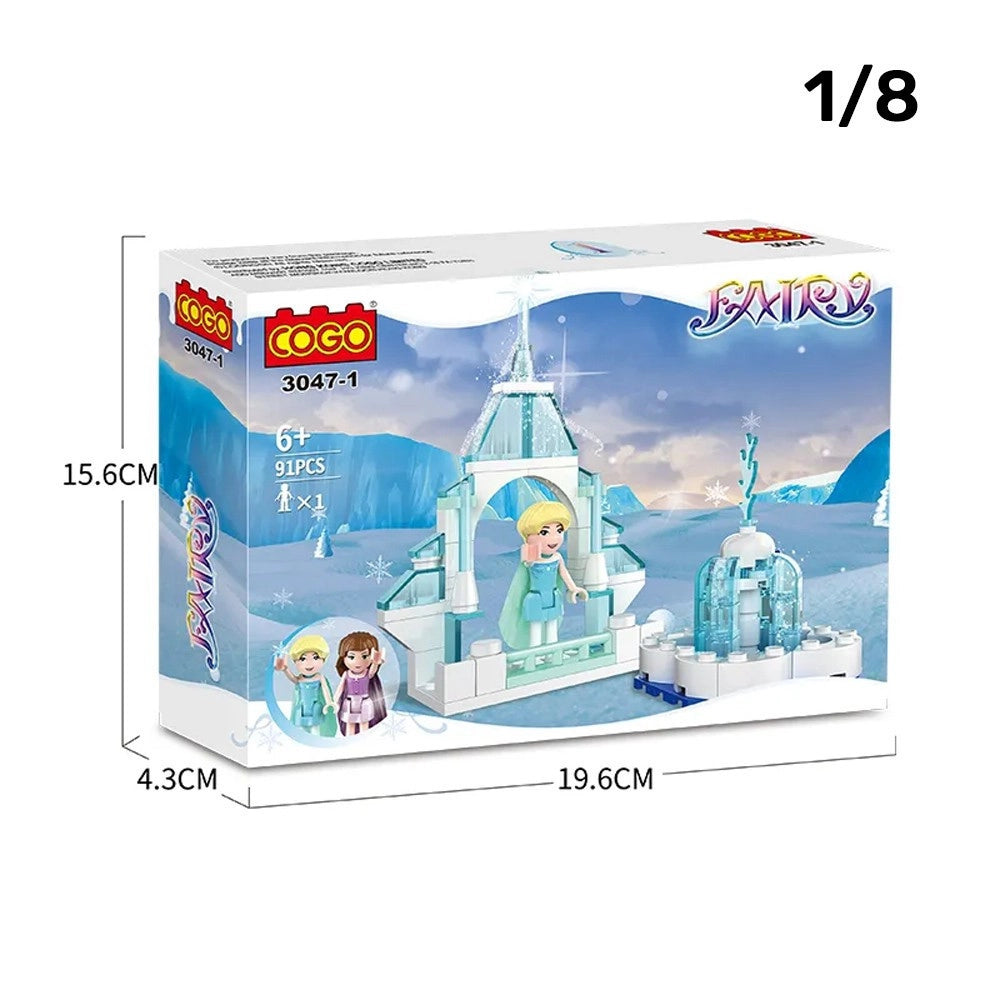 Trade Shop - Blocks Dream Castle Costruzioni Per Bambini Diy Castello Frozen 8 Set Assortiti -