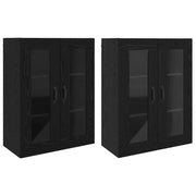 Armadi da Muro 2 pz Rovere nero 69,5 x 34 x 90 cm CFW4098187