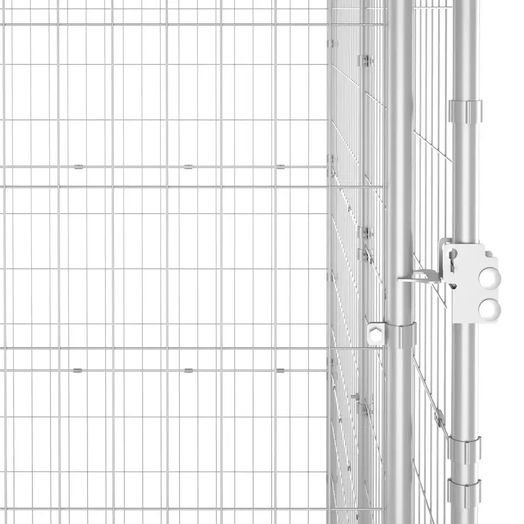 Gabbia per Cani da Esterno in Acciaio Zincato 110x220x180 cm 150801