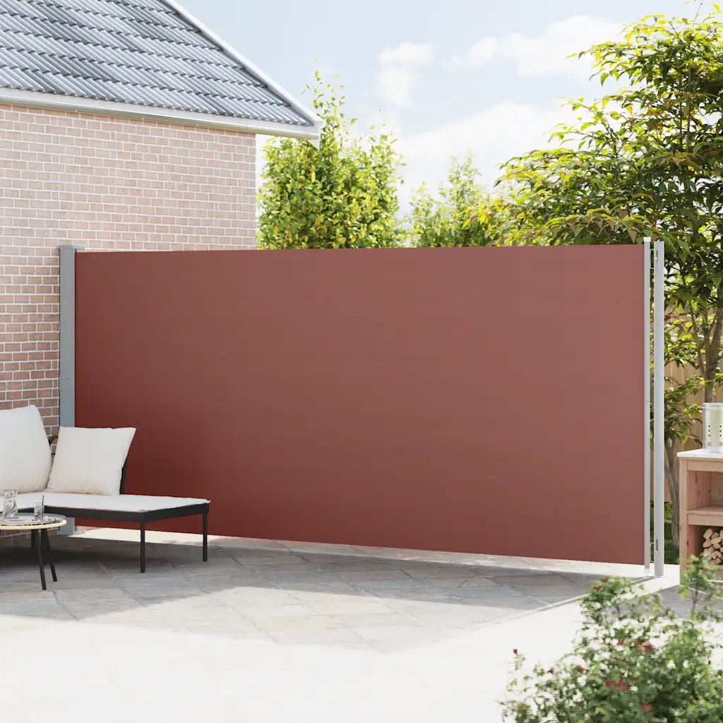 Tenda da Sole Laterale Retrattile per Patio-Tenda parasole per balcone 200x600 cm Marrone