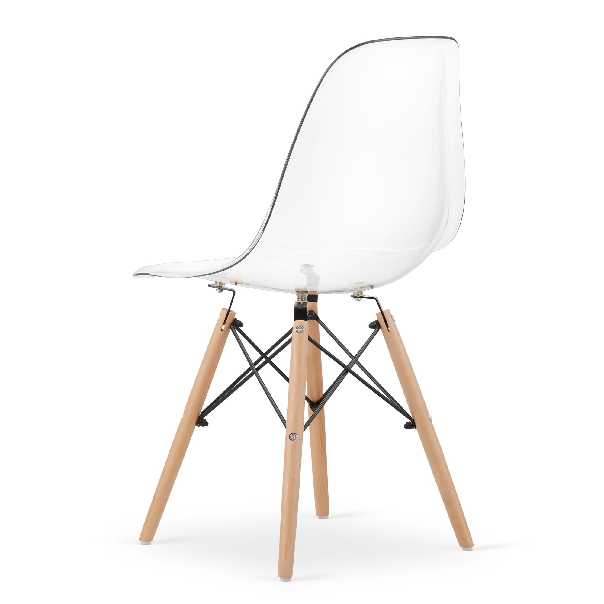 Sedia Valora OSAKA con gambe trasparenti naturali per soggiorno