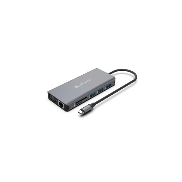 Mini docking atlantis a04-tc_dk46 in: 1xusb-c out: 1xhdmi 4k@60hz 1xgbitlan 1xvga fhd@60hz 3xusb3.0 2xusb-c(1xpd) 1xsdtf 1x3.5m
