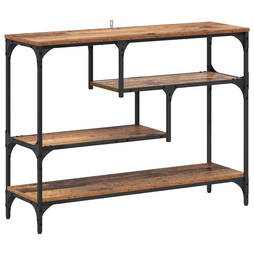Tavolo consolle con lo scaffale Legno vecchio 100 x 30 x 75 cm 883540