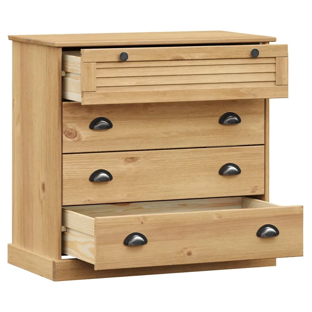 Cassettiera VIGO 80x40x76 cm in Legno Massello di Pino 353160