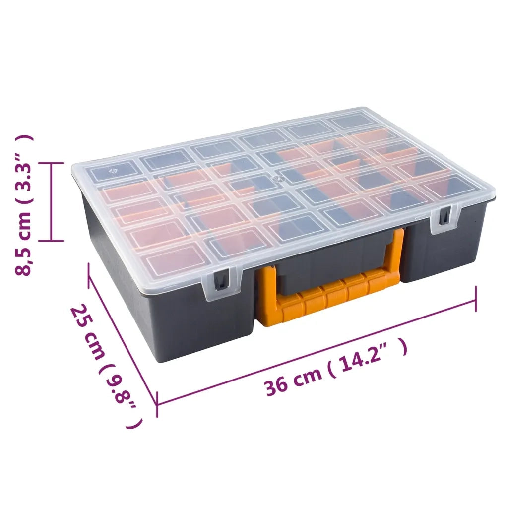 Cassette a Scomparti 2 pz Divisori Rimovibili 360x250x85 mm PP 151836