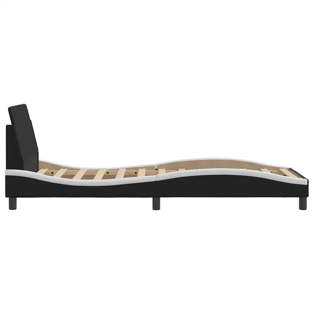 Giroletto Dover Nero e Bianco 90x190 cm in Similpelle 373103