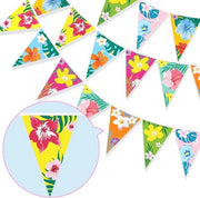 Linea di bandiera tropicale per Luau e feste estive - Decorazione di Hibiscus per dentro e fuori casa