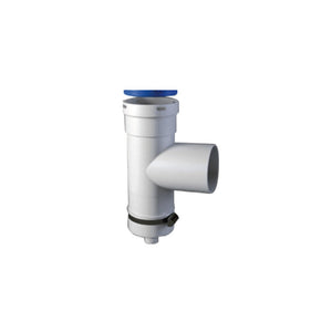 Tee maschio-femmina con scarico condensa in alluminio estruso d80 mm e sp 1 mm