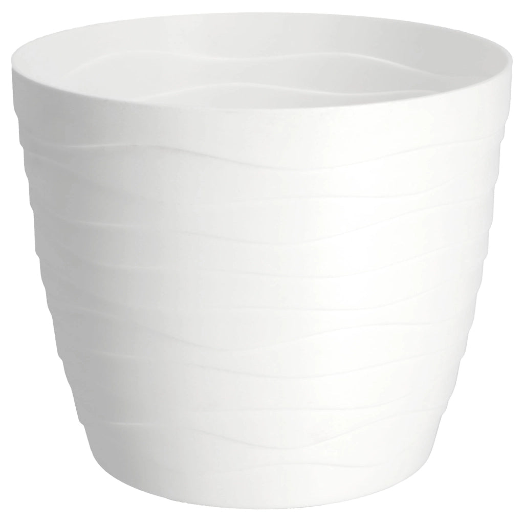 Vaso da fiori KADAX in plastica, rotondo, bianco, 17 cm, per fiori e piante.