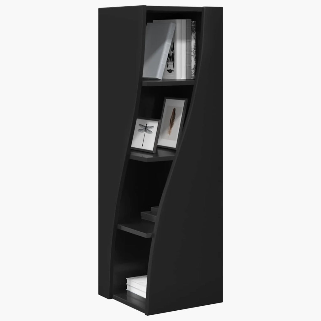 Mobile angolare 32x32x102cm Legno ingegnerizzato Nero 889856
