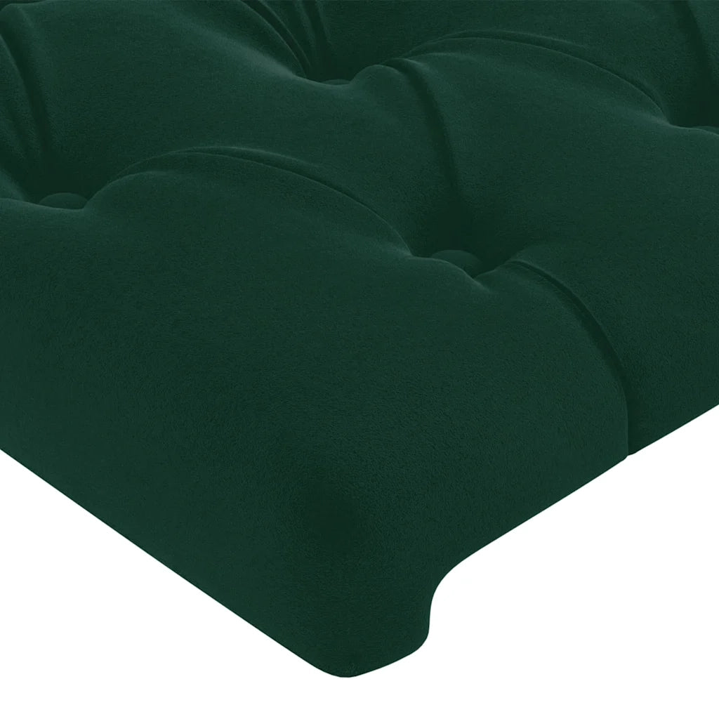 Testiera Verde Scuro 180x7x78/88 cm in Velluto 346379