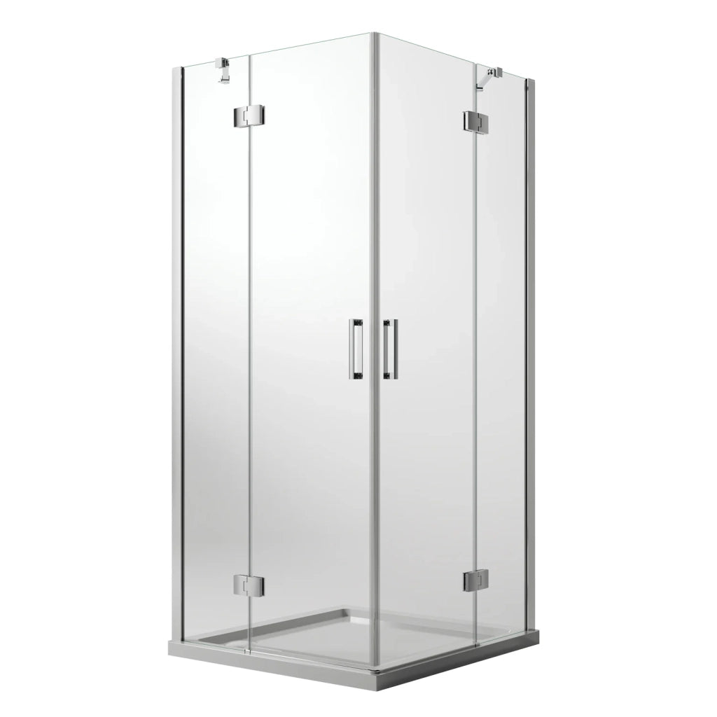 Box Doccia 75x80 CM H190 Trasparente con Easyclean mod. Flip Anta + Anta Ap. Battente