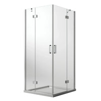 Box Doccia 75x80 CM H190 Trasparente con Easyclean mod. Flip Anta + Anta Ap. Battente