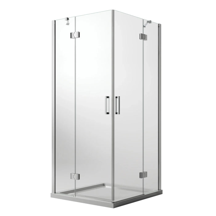 Box Doccia 75x80 CM H190 Trasparente con Easyclean mod. Flip Anta + Anta Ap. Battente