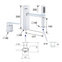 Rubinetto bordo vasca - serie qubika