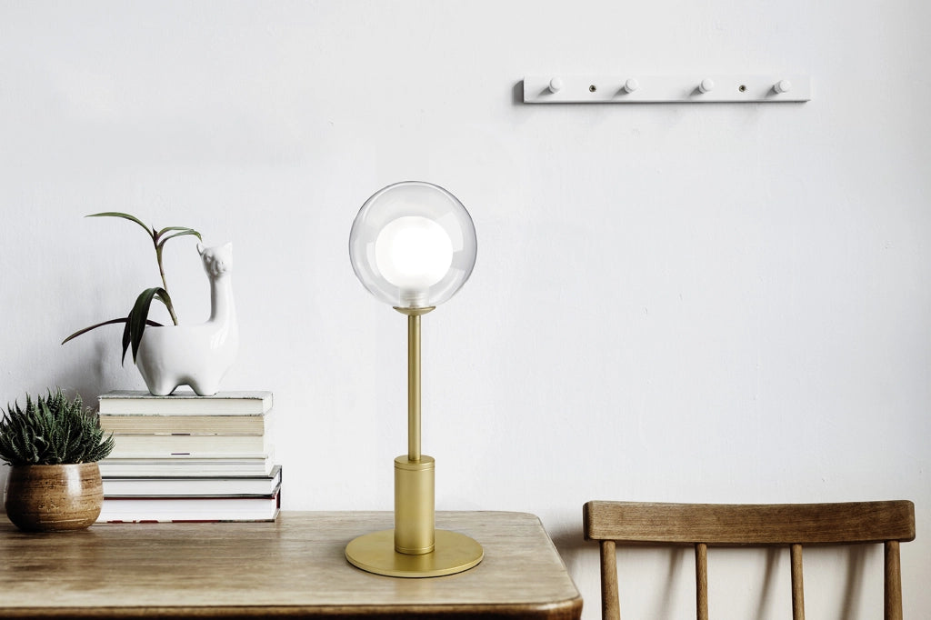 COSMO LAMPADA DA TAVOLO 1 LUCE ORO VERNICIATO CON DIMMER ATTACCO G9 H35CM