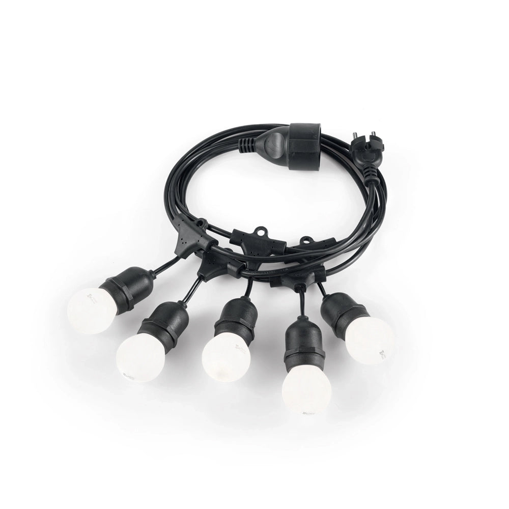 Sospensione Moderna Fiesta Materie Plastiche Nero 5 Luci E27