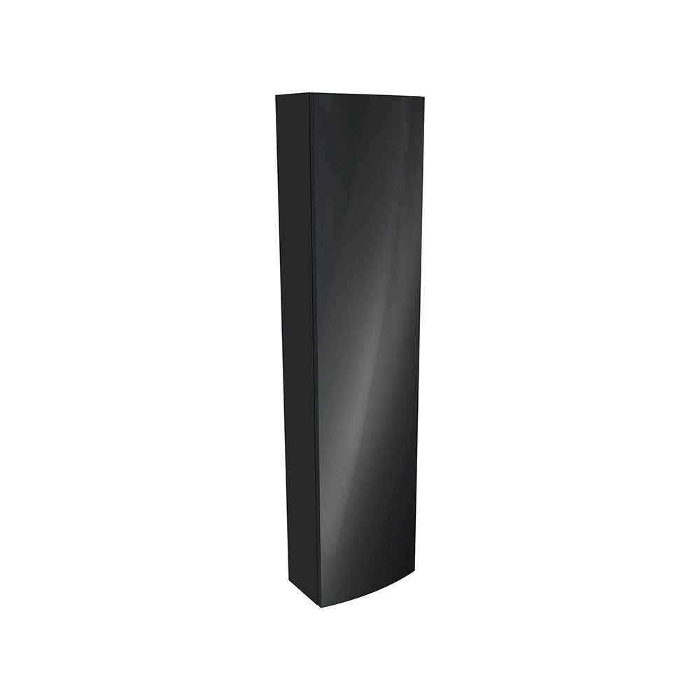 Colonna sospesa 136 cm grigio lucido con un'anta, frontale curvo | Lula