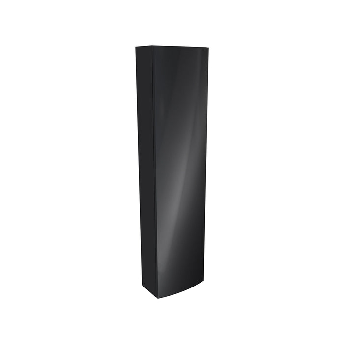 Colonna sospesa 136 cm grigio lucido con un'anta, frontale curvo | Lula