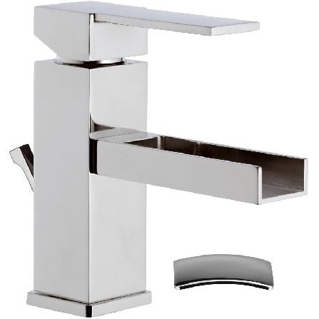 Miscelatore in ottone cromato con bocca a cascata remer