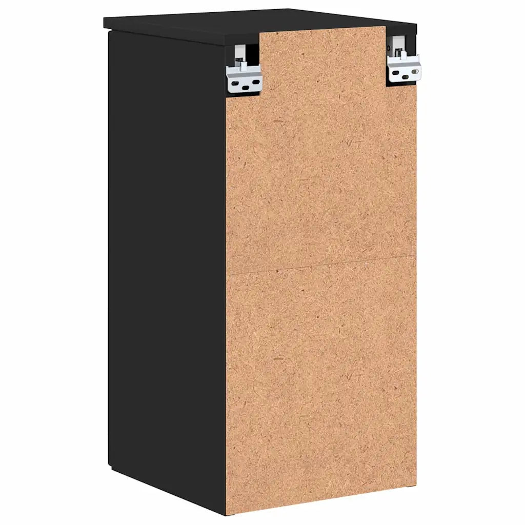 Mobile da Bagno Montaggio a parete Nero 30 x 31,5 x 61 cm 883345