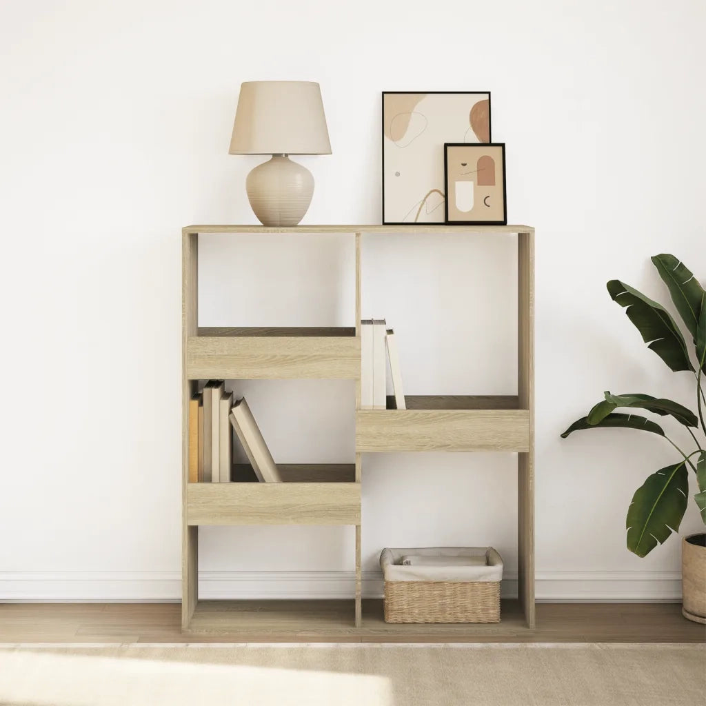Libreria Divisorio-Scaffale per Libri-Mobile di Stoccaggio Rovere Sonoma 100x33x115 cm