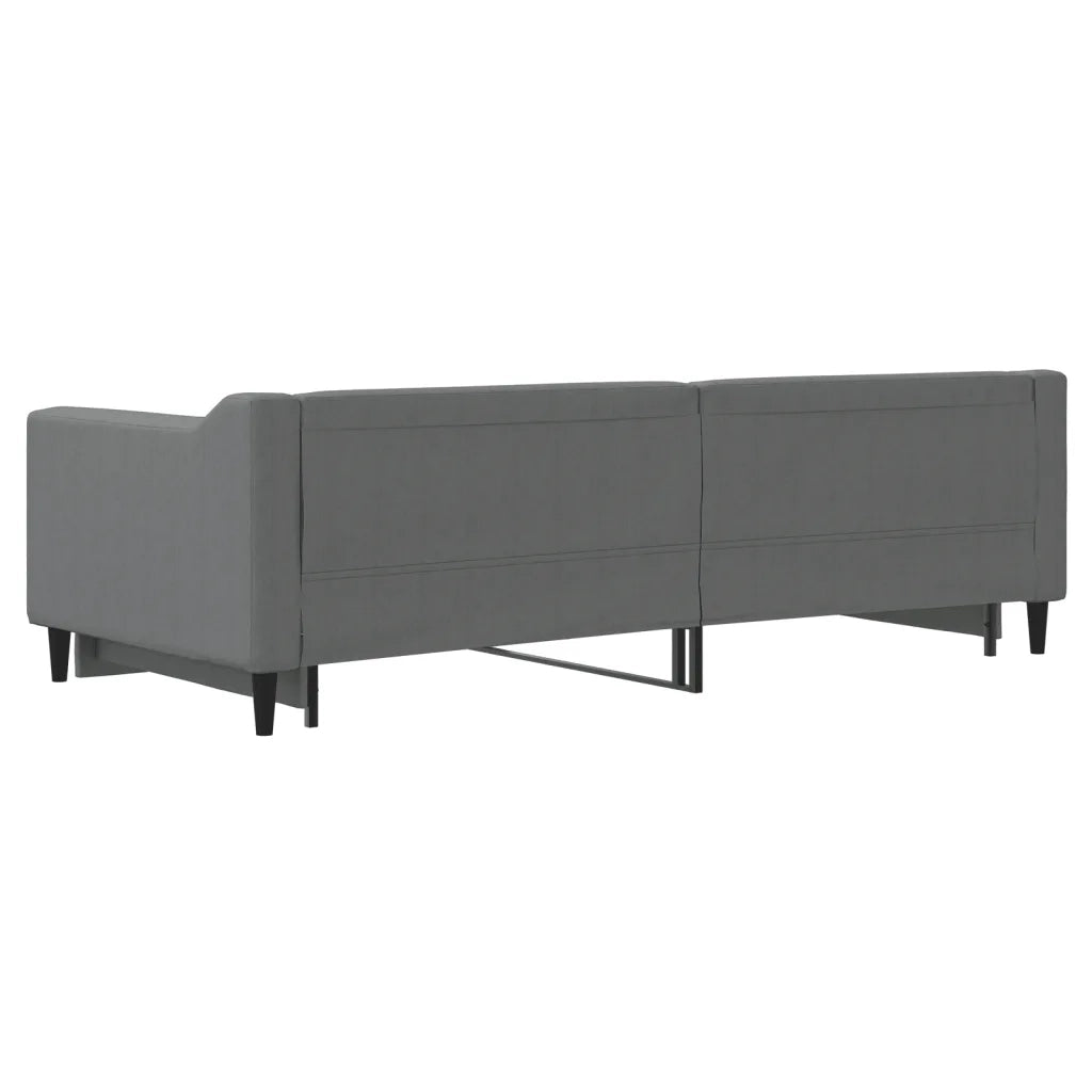 Divano Letto con Letto Estraibile Grigio Scuro 90x200cm Tessuto 3197427