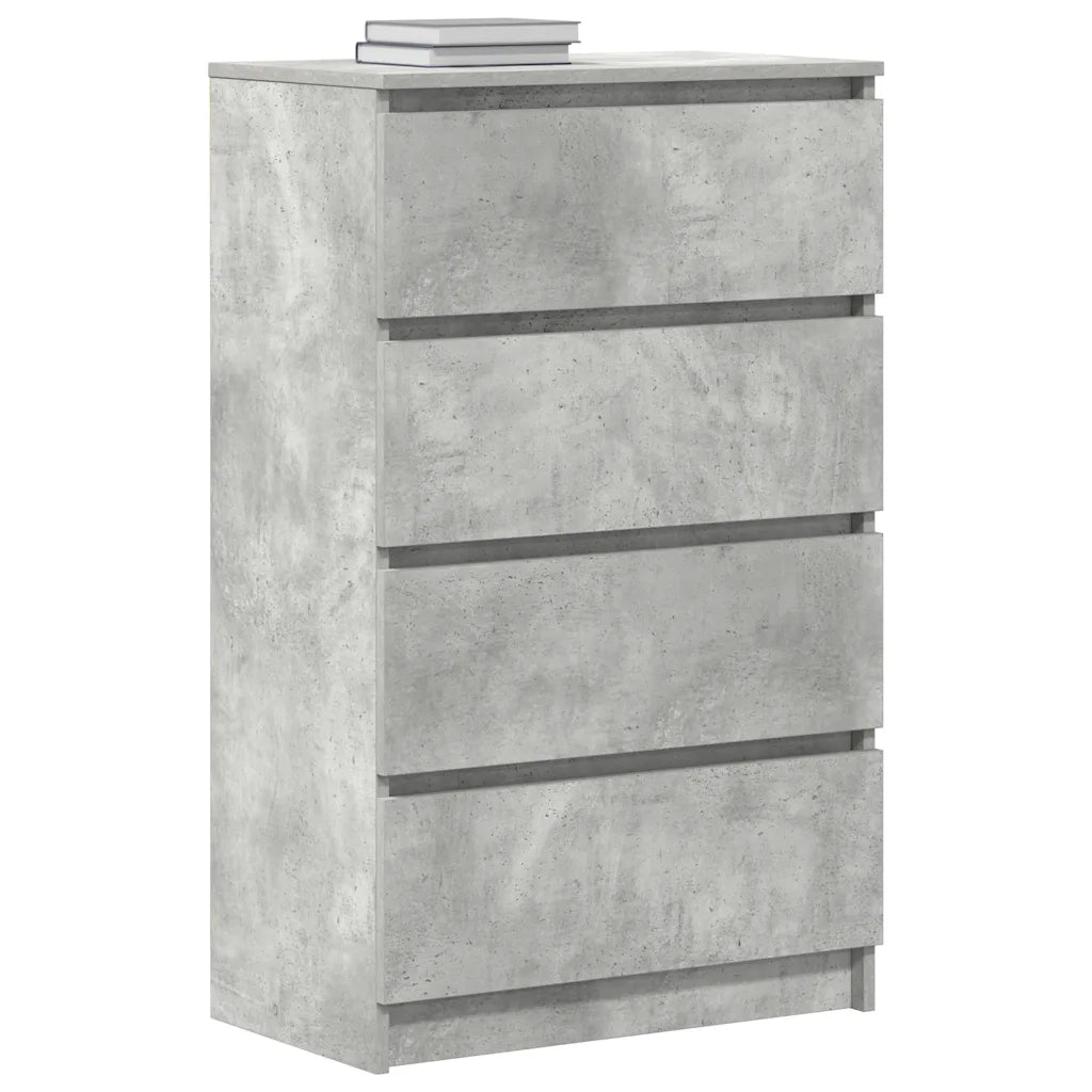 Credenza Grigio Cemento 60x35x98,5 cm in Legno Multistrato