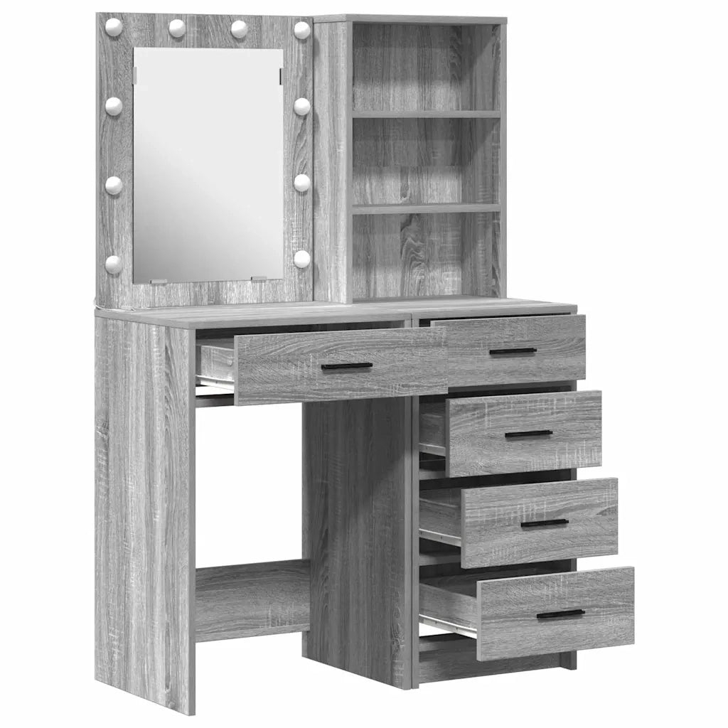 Tavolo da Trucco con cassetto 2 pcs Grigio 50 x 41 x 135 cm