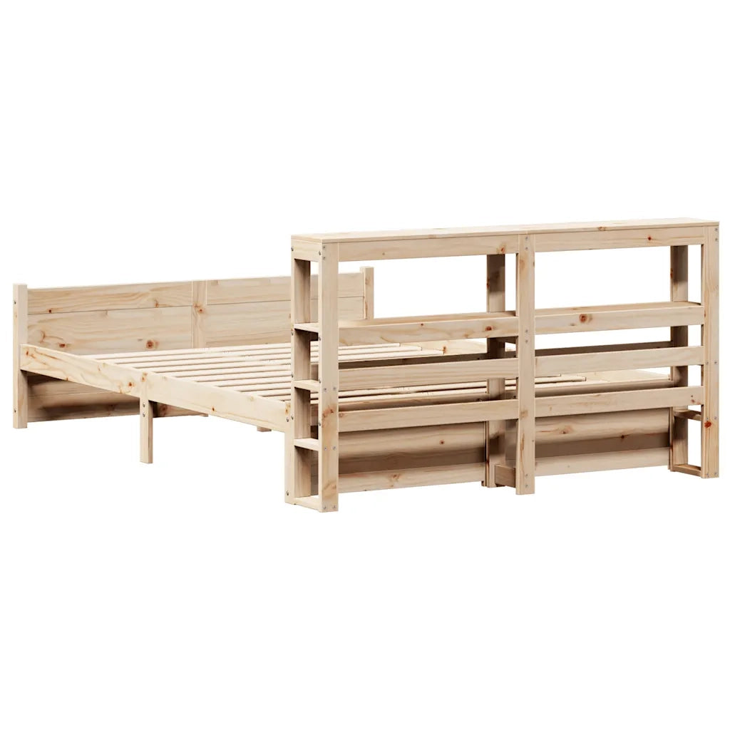 Giroletto con Testiera 140x200 cm in Legno Massello di Pino 3306021