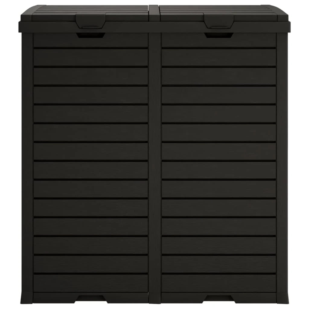Cestino da esterno 78 x 41 x 86 cm polipropilene nero 02_0043837