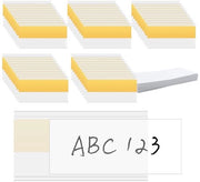 Etichette adesive trasparenti 50 pezzi - autoadesivi - 4x8cm con fogli di carta bianca inclusi - organizzatori di etichette