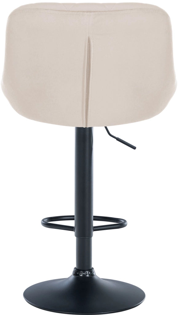 Sgabello da bar Lazio Velvet crema,nero