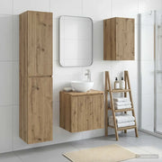 Set di mobili per il bagno 3 pz Rovere Artigianale 3406072