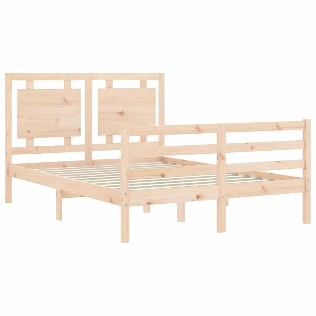Giroletto con Testiera Small Double-Struttura Letto in Legno Massello 381189