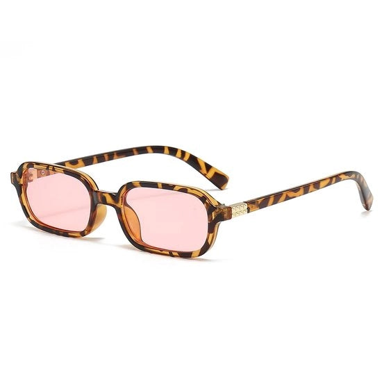 Occhiali da Sole UV400 Protezione - Stile Retro Quadrato - Moda degli Anni '90 - Design Tendenziale - Occhiali con Montatura Sottile - Materiali di Alta Qualità