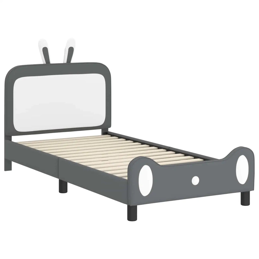 Struttura letto bambini con testata Grigio chiaro 90 x 190 cm