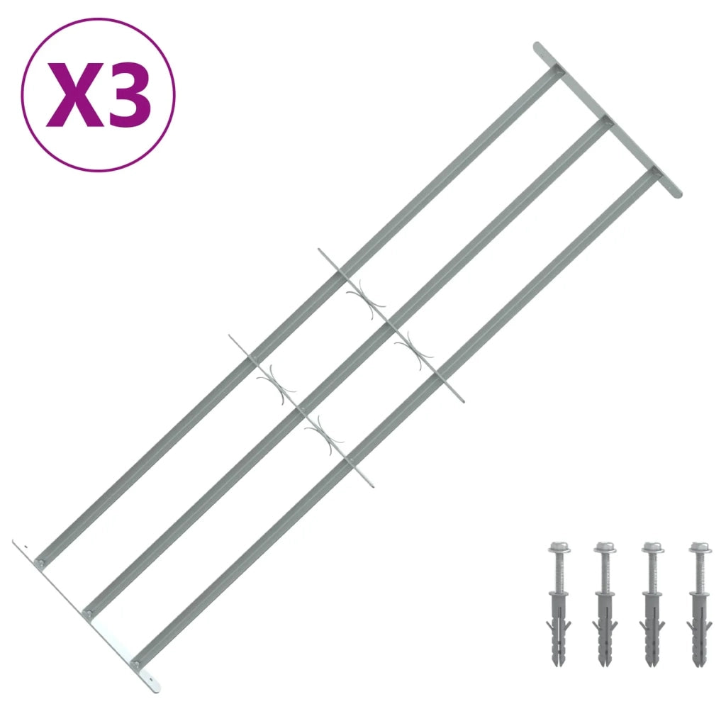 Griglia di Sicurezza per Finestra con 3 Traversine 3 pcs