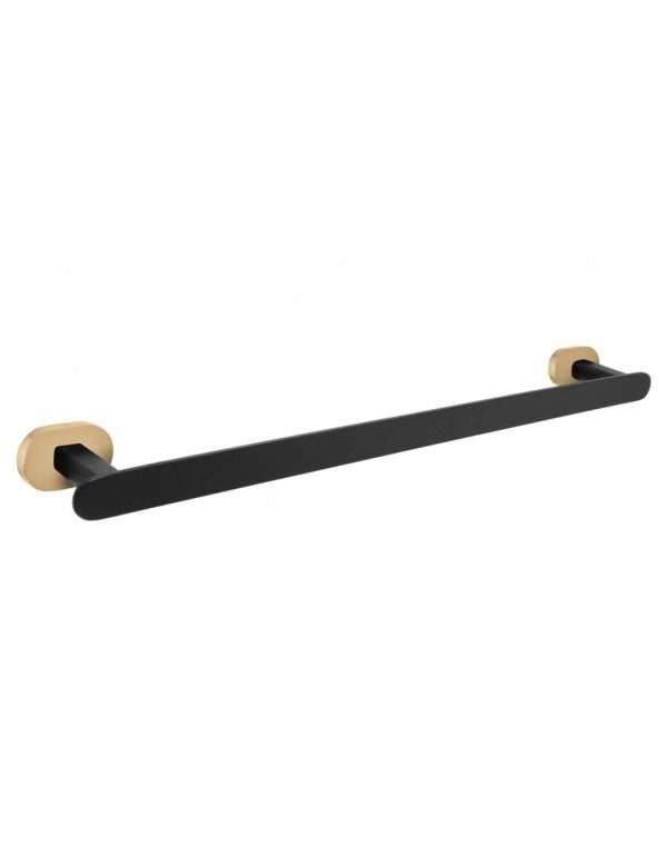 YUKON Portasciugamani in Ottone Nero Oro 50,6 cm