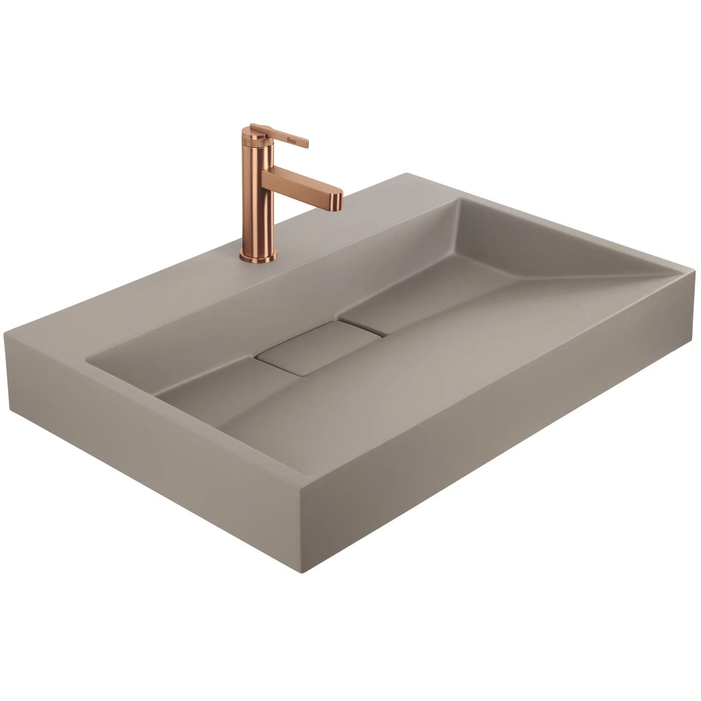 Lavabo In Conglomerato Rea Goya Taupe 70cm