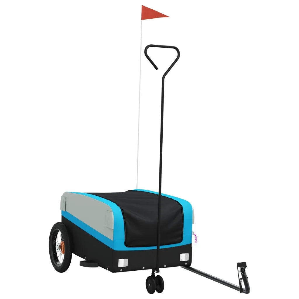 Rimorchio da Bici Nero e Blu 30 kg in Ferro CFW5193980