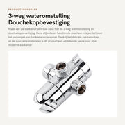 Omstello 3 vieghi - Fissaggio per doccia - Braccio doccia regolabile - Materiale ABS - Inox e Duraturo - Design Moderno