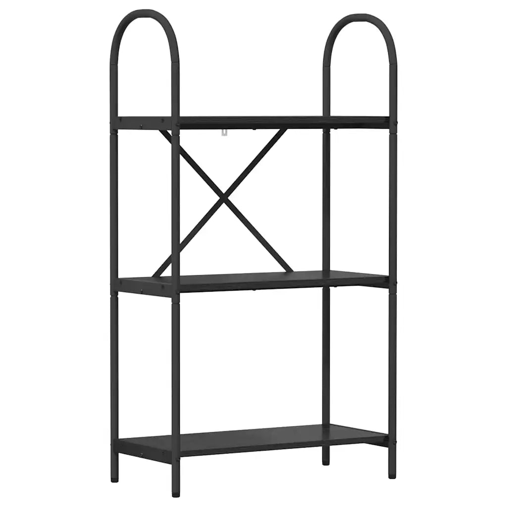 Libreria-Scaffale per Libri-Mobile di Stoccaggio Rovere Nero 60 x 30 x 109 cm Legno multistrato 420579