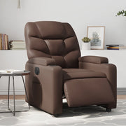 Divano Sedia-Poltrona Reclinabile Elettrica Marrone in Similpelle 894394