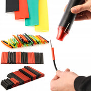 Set di Tubetti Termorestringenti Rosfix – 127 e 164 Pezzi, Poliolefina, 2:1, Nero e Rosso